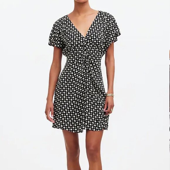 Madewell Dresses & Skirts - NWOT Madewell black w/white flowers dress, 6,